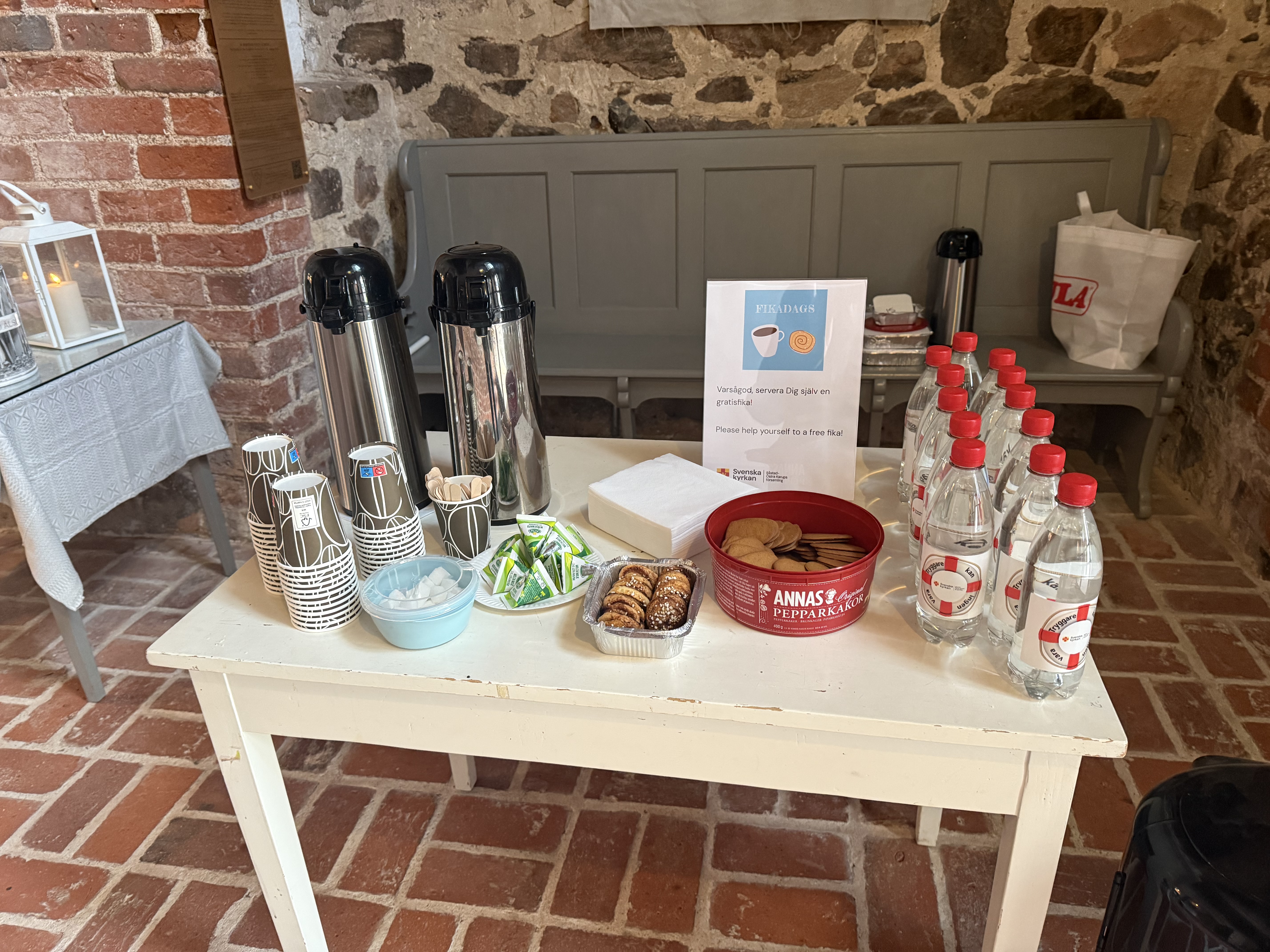 Church fika table